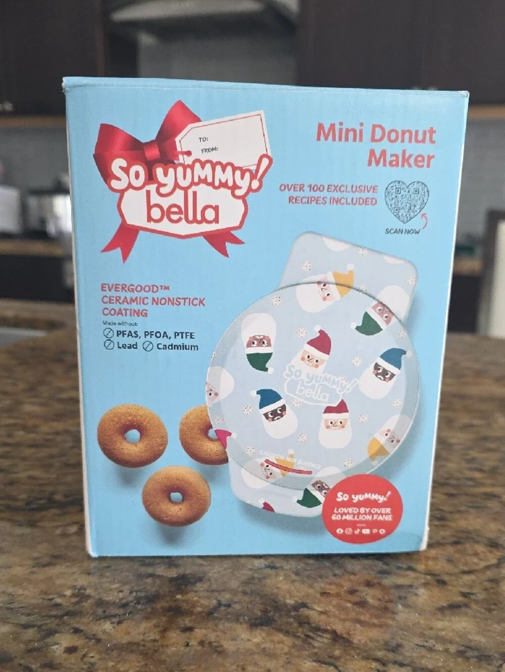 Holiday Mini Donut Maker - Light Blue